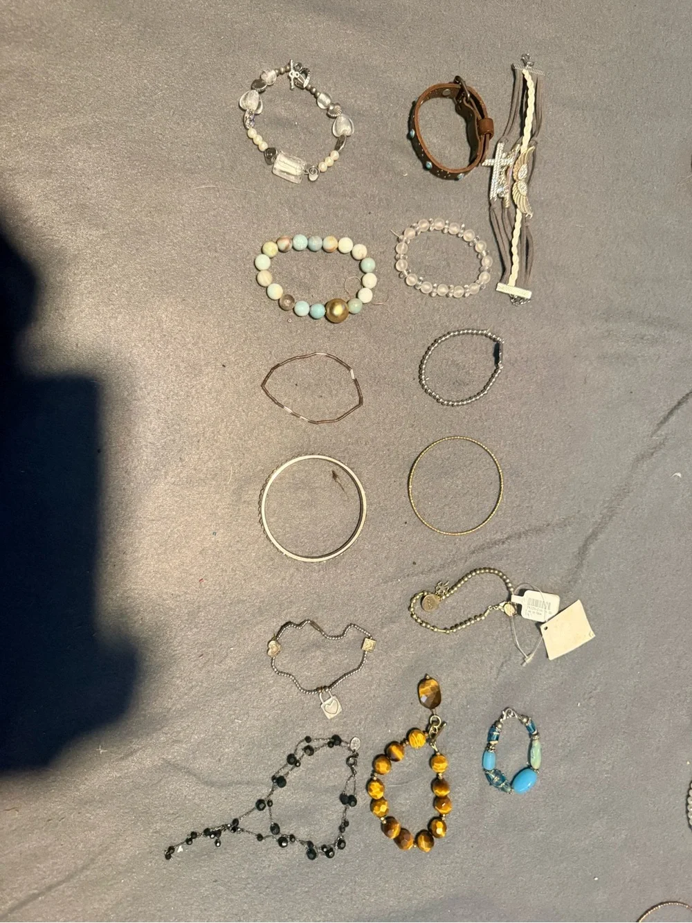 Assorted Women's Bracelet Set - Blue, Gold, Silver, Brown, Black